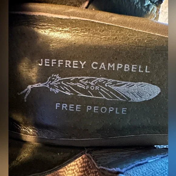 Free People Jeffrey Campbell Hendrix ~ Size 9 ~ Olive Cow Leather Heels Shoes - Picture 9 of 10